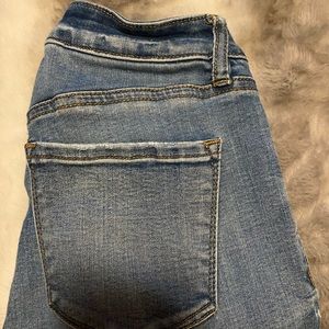 Medium wash super skinny soft jeans